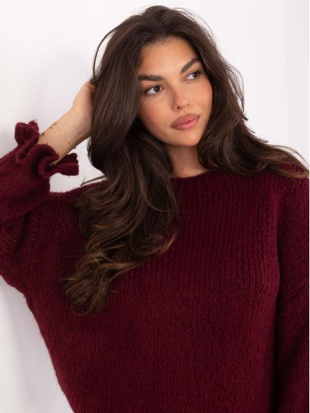 Sweter-MI-SW-2912.10X-bordowy