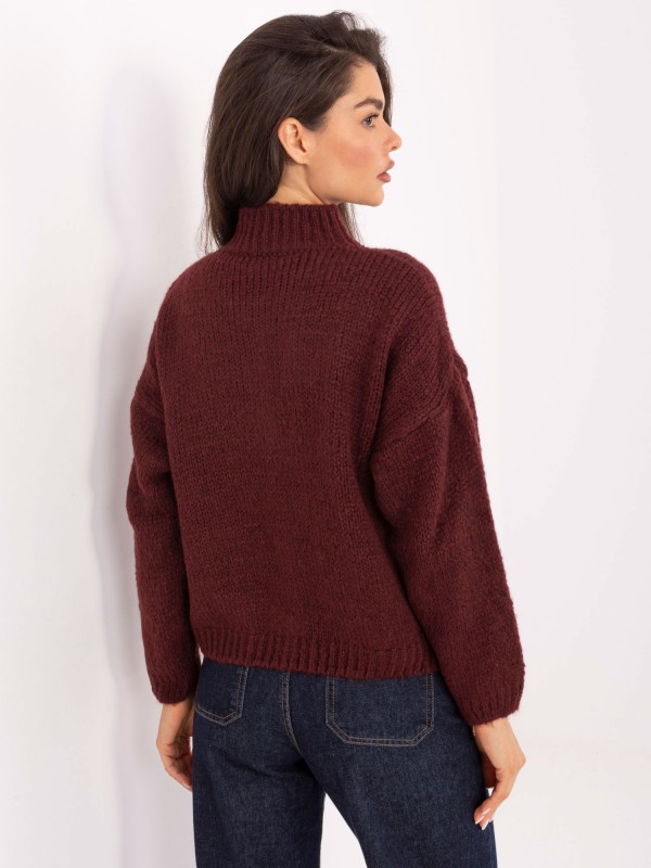 Sweter-MI-SW-WM218.02-bordowy