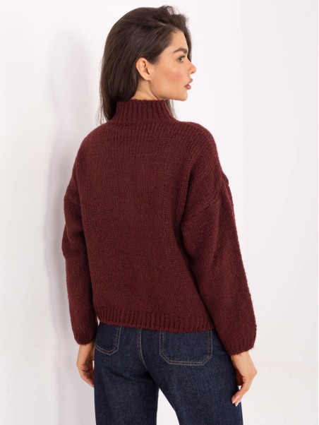 Sweter-MI-SW-WM218.02-bordowy