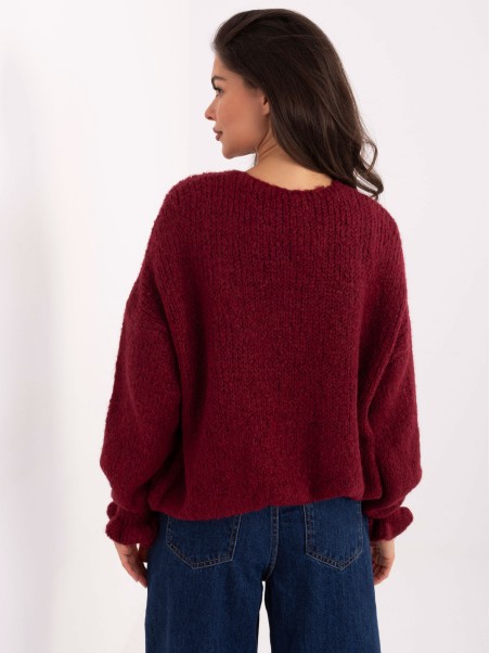 Megztinis-MI-SW-0904.82-bordo spalvos