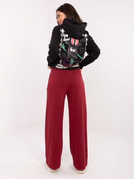 Sportinės kelnės-RV-DR-A590.08-bordo spalvos