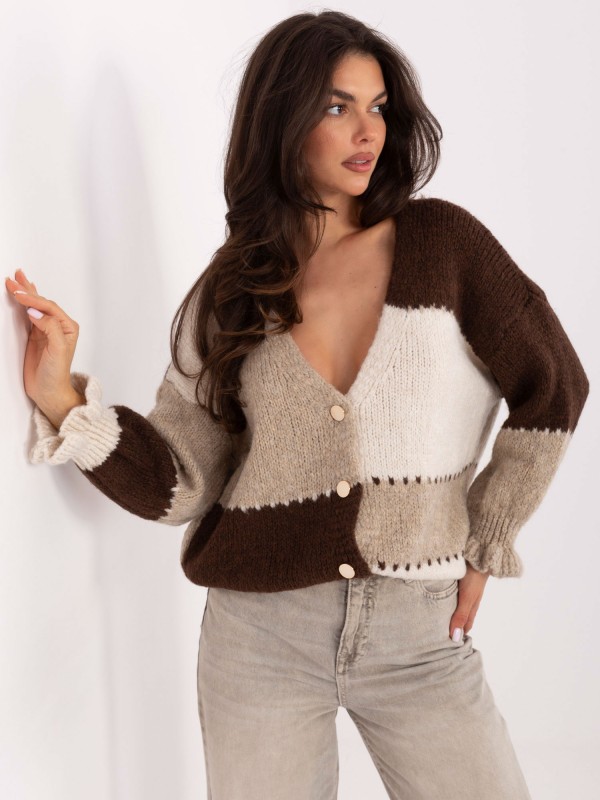 Sweter-MI-SW-0903.87-brązowy