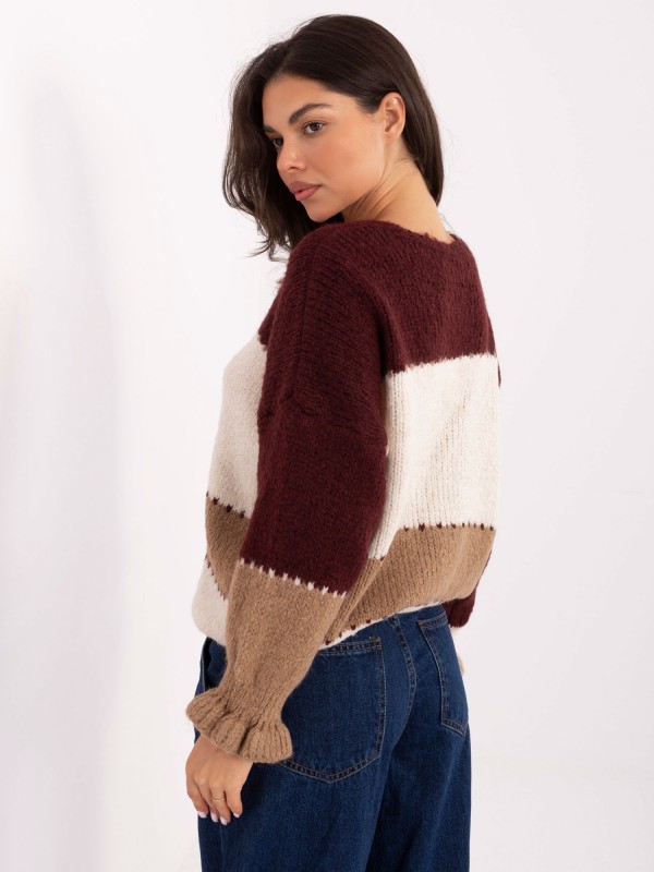 Sweter-MI-SW-0903.87-bordowy 2