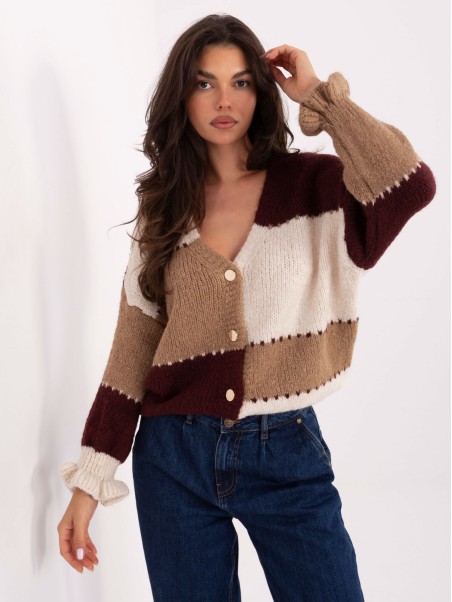 Sweter-MI-SW-0903.87-bordowy