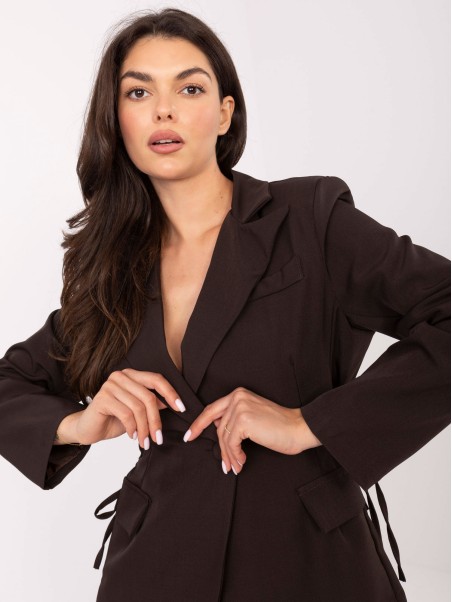 Švarkas-MI-MA-A5162.21-tamsiai ruda