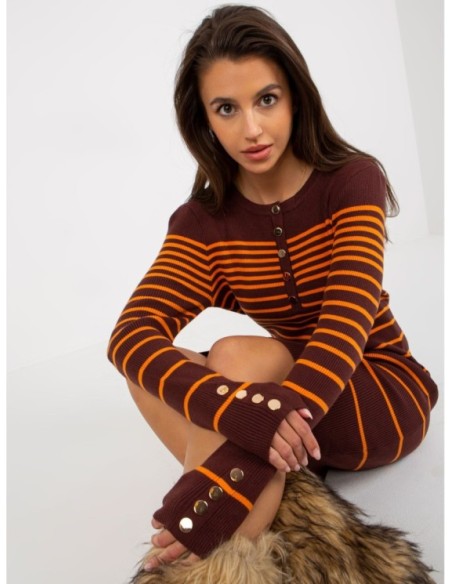 Suknelė-EM-SK-NG-2316.12P-tamsiai ruda