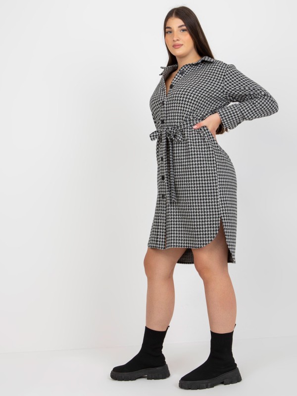 Suknelė-LK-SK-509084.52-pilka-juoda