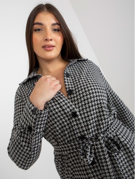 Suknelė-LK-SK-509084.52-pilka-juoda