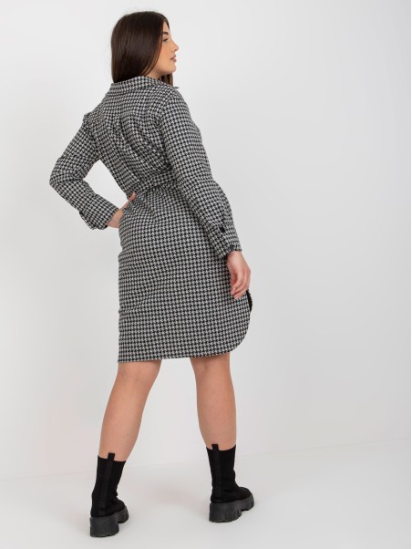 Suknelė-LK-SK-509084.52-pilka-juoda