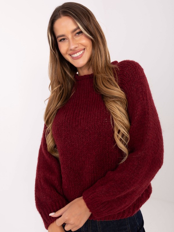 Sweter-MI-SW-1311.31-bordowy