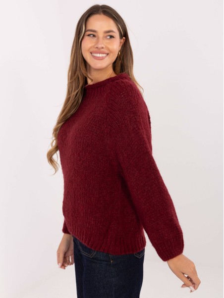 Sweter-MI-SW-1311.31-bordowy