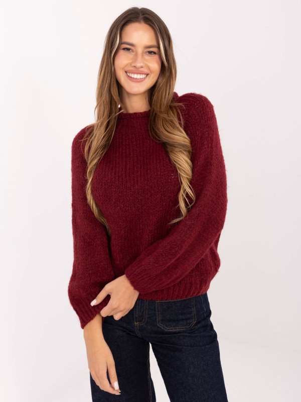 Sweter-MI-SW-1311.31-bordowy