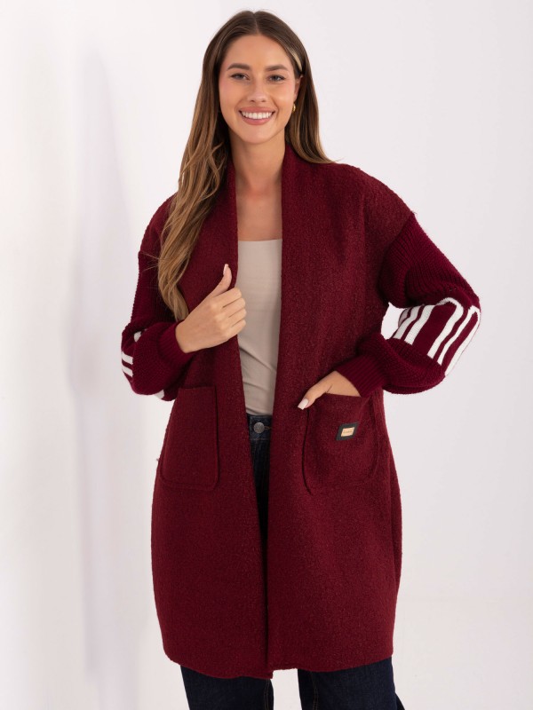 Kardigan-IT-SW-80678.84-bordowy 2