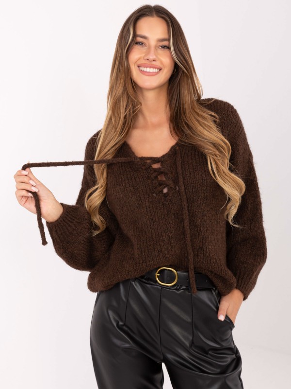 Sweter-MI-SW-0919.18-brązowy 2