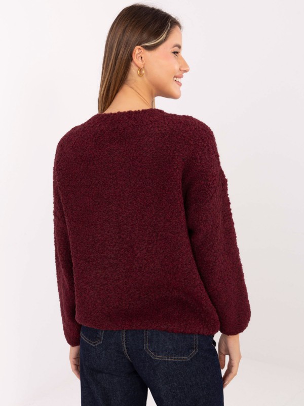 Sweter-MI-SW-3WB219.21-bordowy 2