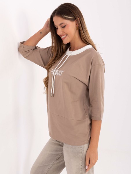 Bluzka-RV-BZ-A892.00-ciemny bezowy