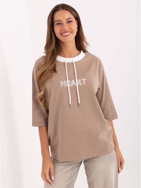 Bluzka-RV-BZ-A892.00-ciemny bezowy