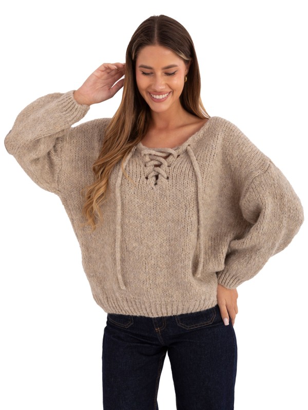 Sweter-MI-SW-0919.18-beżowy 2