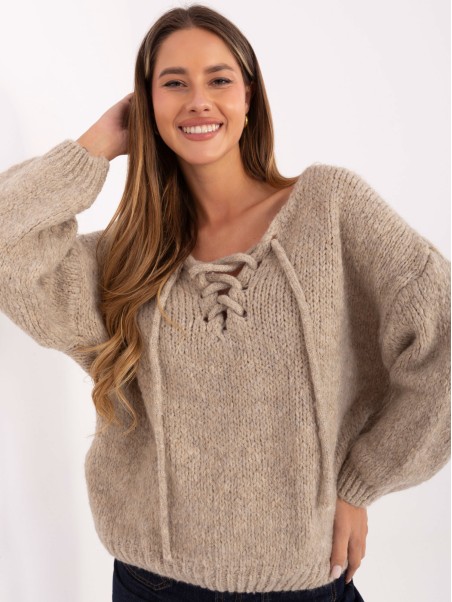 Sweter-MI-SW-0919.18-beżowy