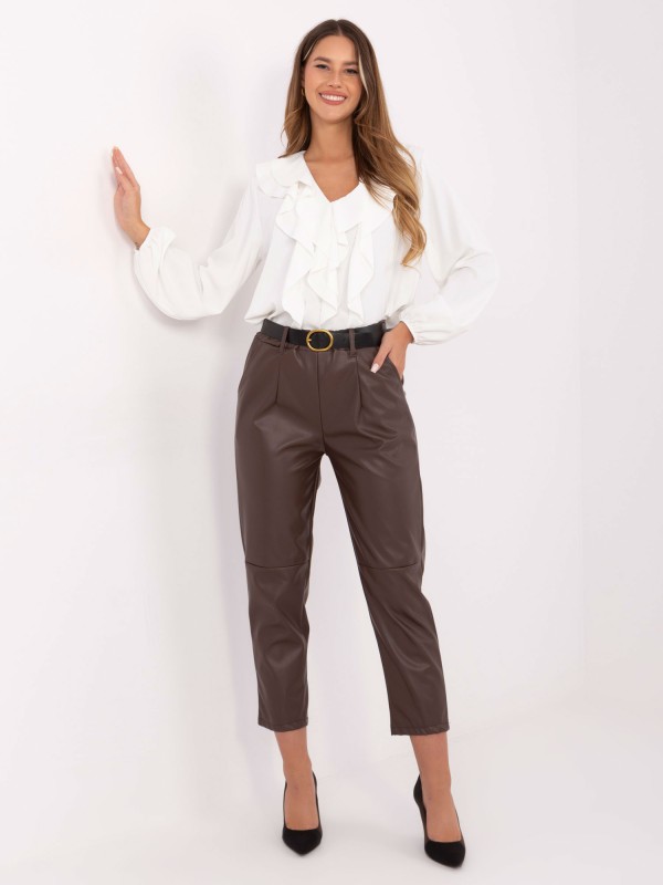 Spodnie-IT-SP-FL8576.06P-ciemny brązowy 2