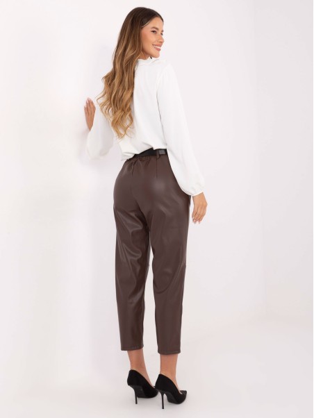 Spodnie-IT-SP-FL8576.06P-ciemny brązowy