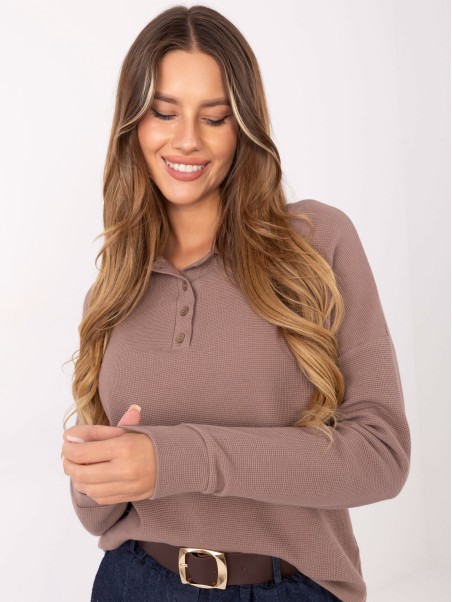 Bluzka-LK-BZ-510126.00-ciemny bezowy