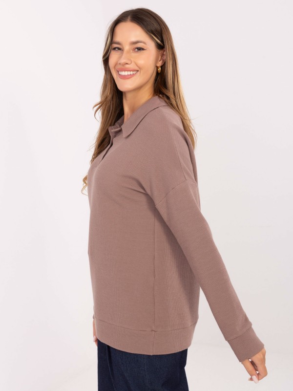 Bluzka-LK-BZ-510126.00-ciemny bezowy Bluzka-LK-BZ-510126.00-ciemny bezowy