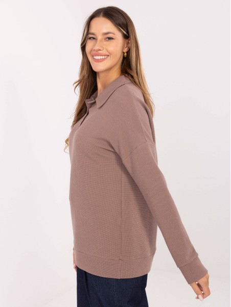 Bluzka-LK-BZ-510126.00-ciemny bezowy