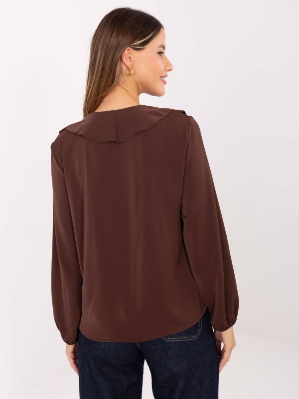 Bluzka-MI-BZ-3261.23-ciemny brązowy Bluzka-MI-BZ-3261.23-ciemny brązowy