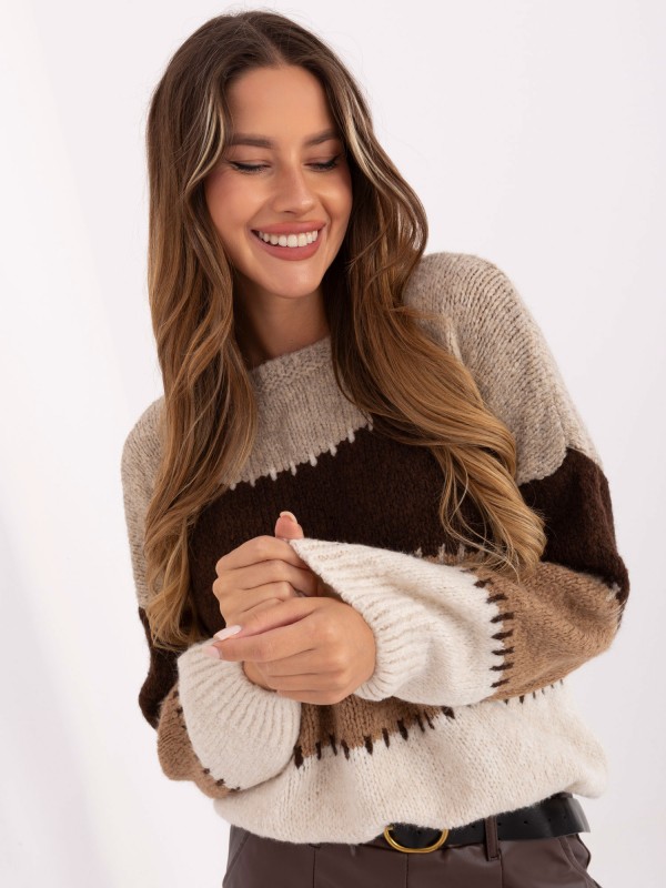 Sweter-MI-SW-2309.95-jasny beżowy 2
