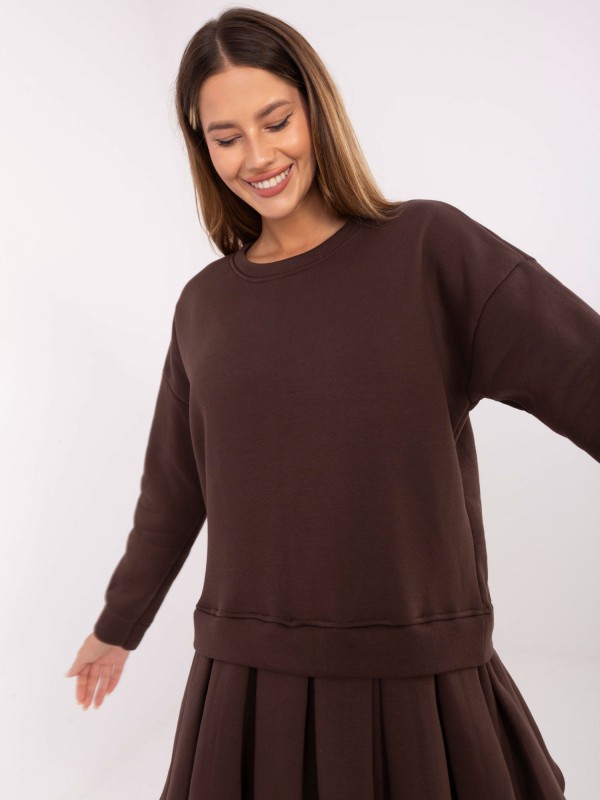 Sukienka-MI-SK-3249.98-ciemny brązowy Sukienka-MI-SK-3249.98-ciemny brązowy