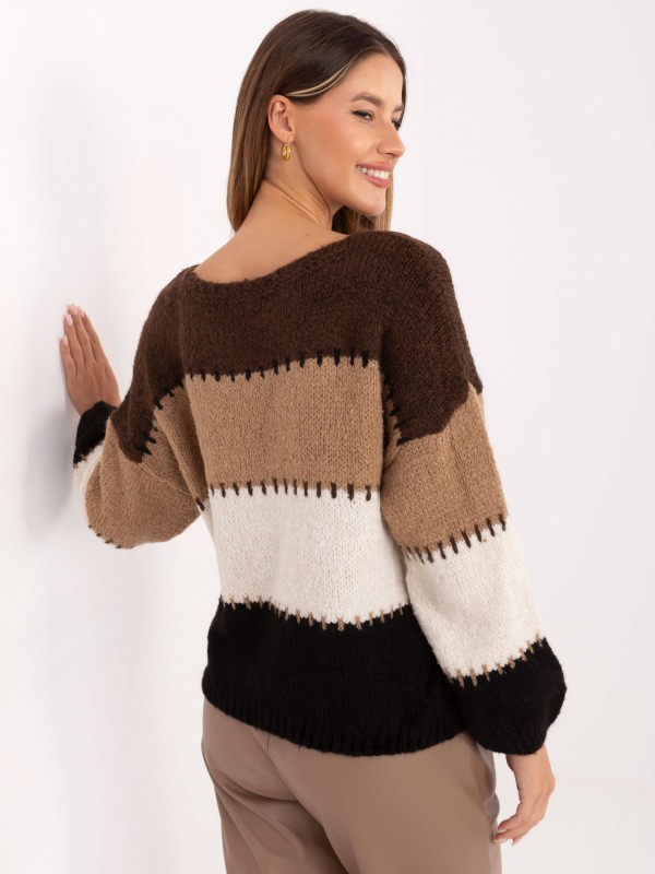 Sweter-MI-SW-2309.95-brązowy 2