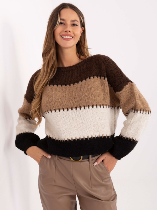 Sweter-MI-SW-2309.95-brązowy Sweter-MI-SW-2309.95-brązowy
