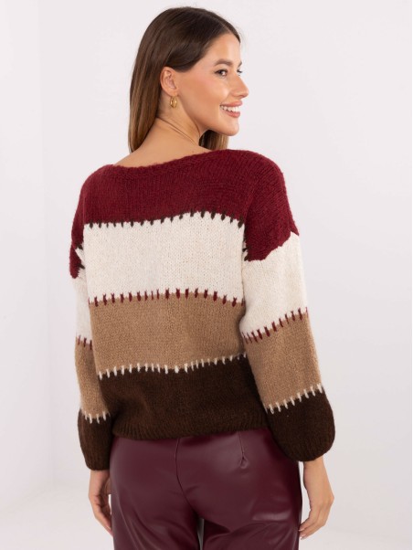 Sweter-MI-SW-2309.95-bordowy