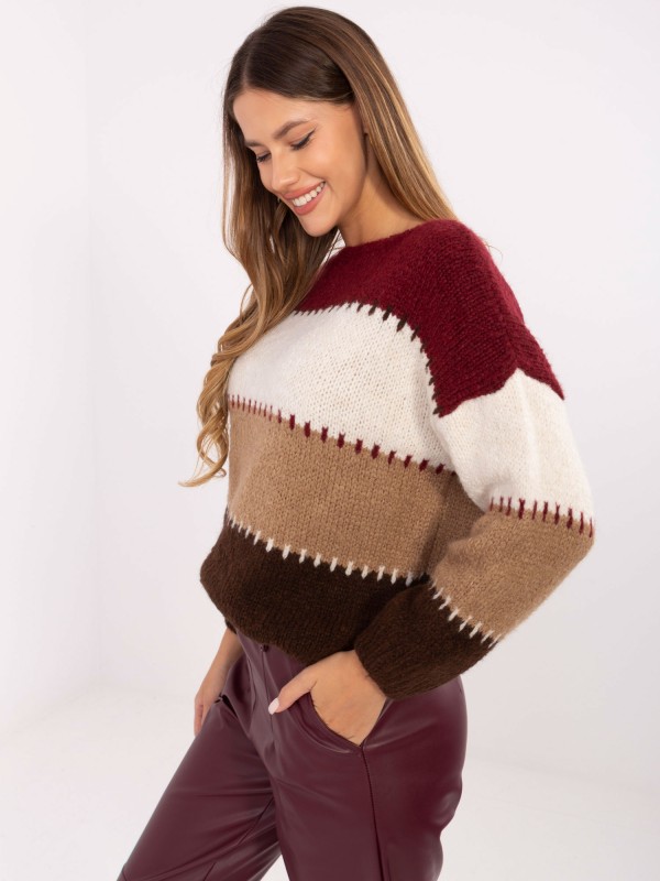 Sweter-MI-SW-2309.95-bordowy 2