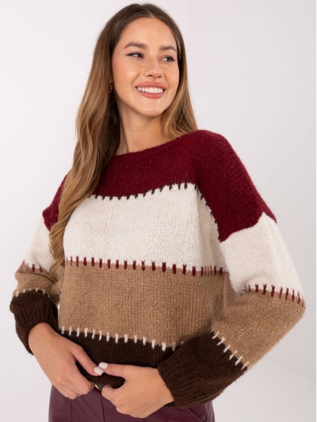 Sweter-MI-SW-2309.95-bordowy