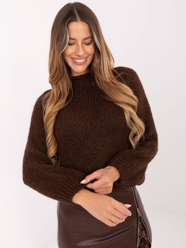 Sweter-MI-SW-1311.31-brązowy Sweter-MI-SW-1311.31-brązowy