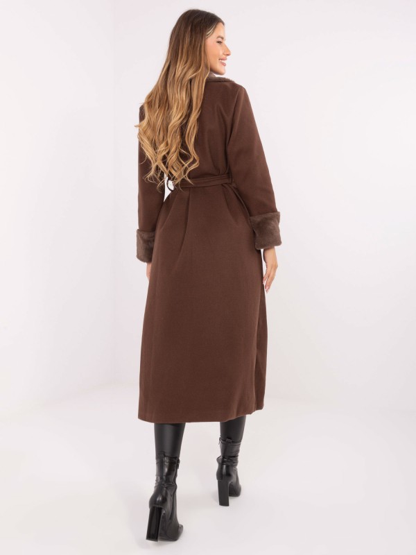Płaszcz-IT-PL-4602.01P-brązowy Płaszcz-IT-PL-4602.01P-brązowy