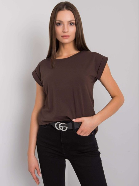 T-shirt-RV-TS-4833.24P-ciemny brązowy