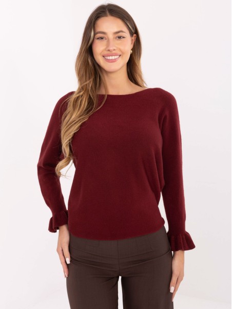 Sweter-IT-SW-99717.89-bordowy