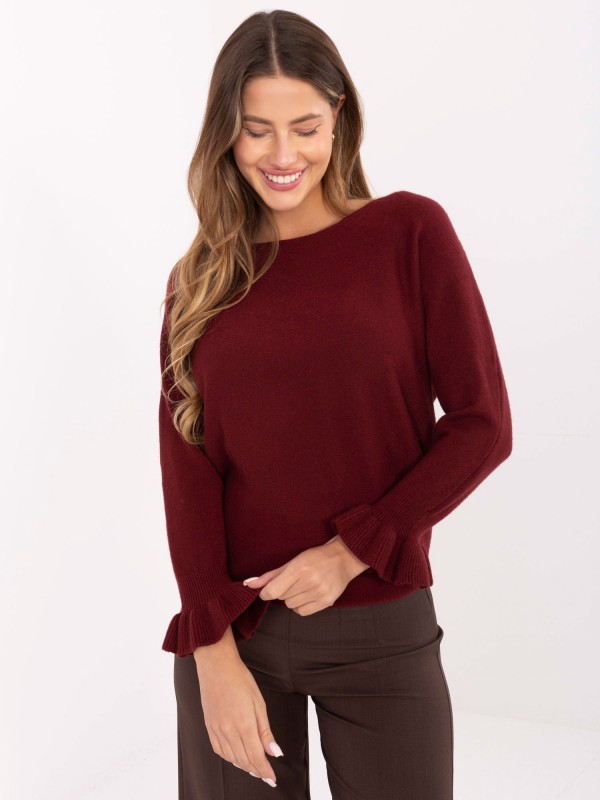 Sweter-IT-SW-99717.89-bordowy Sweter-IT-SW-99717.89-bordowy