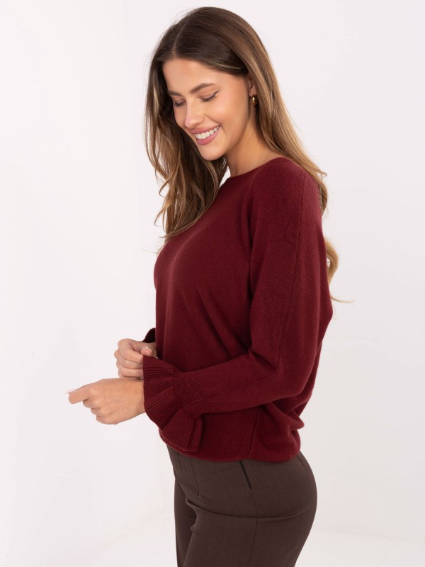 Sweter-IT-SW-99717.89-bordowy Sweter-IT-SW-99717.89-bordowy