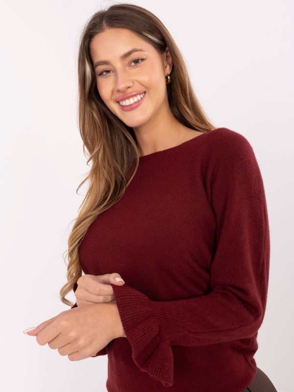 Sweter-IT-SW-99717.89-bordowy Sweter-IT-SW-99717.89-bordowy