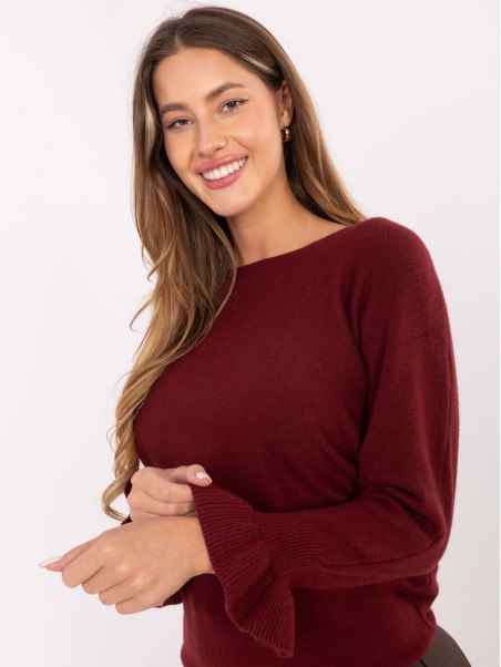 Sweter-IT-SW-99717.89-bordowy