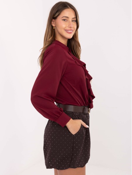 Marškinėliai-MI-KS-3257.47-bordo spalvos