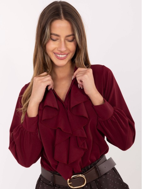 Marškinėliai-MI-KS-3257.47-bordo spalvos