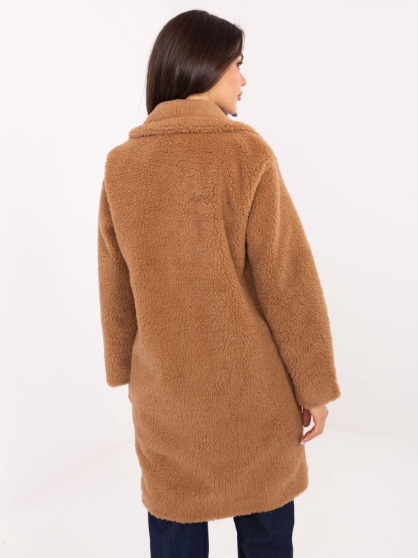 Płaszcz-IT-PL-88121.01P-camelowy Płaszcz-IT-PL-88121.01P-camelowy