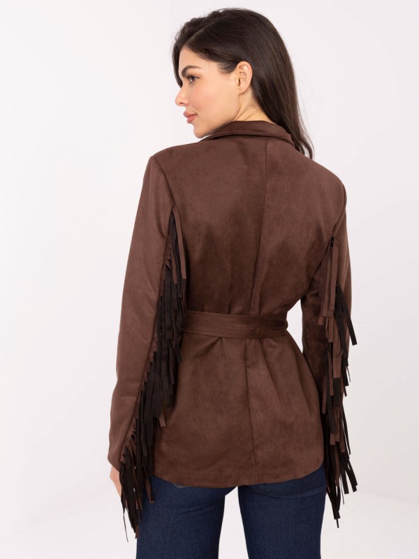 Płaszcz-IT-PL-5792.33-brązowy Płaszcz-IT-PL-5792.33-brązowy