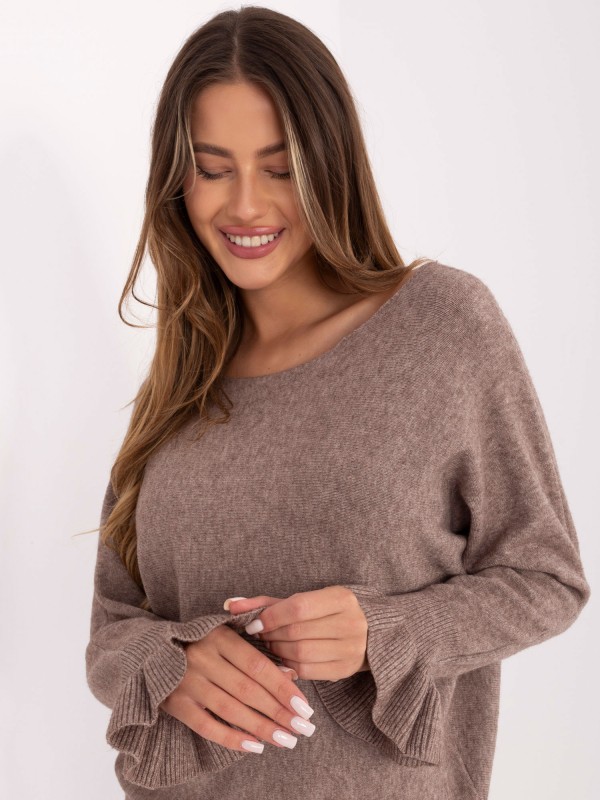 Sweter-IT-SW-99717.89-ciemny bezowy 2