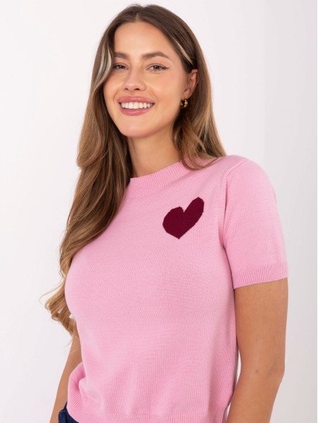 Sweter-IT-SW-93007.26-różowy